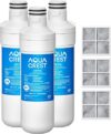 AQUA CREST LT1000PC Refrigerator Water Filter and Air Filter, 3 Combo