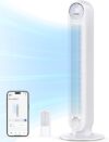 DREO Smart Tower Fan for Bedroom, 28ft/s Velocity, 8 Speeds Ultra Quiet Fan