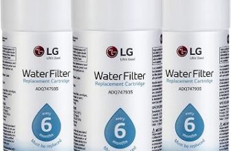 LG LT1000P3 6-Month / 200 Gallon Refrigerator Replacement Water Filter, 3 Count (Pack of 1), White
